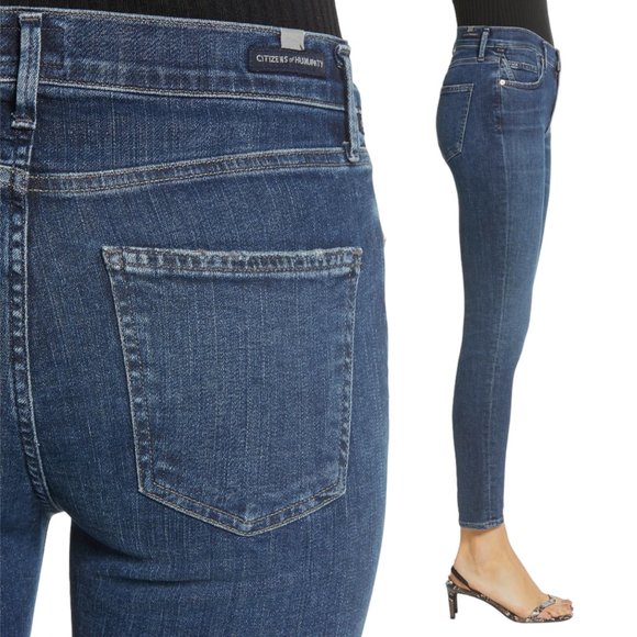 Citizens of Humanity Rocket Crop Mid-Rise Skinny Jeans in Alto Cropped Size 28 - Picture 2 of 15